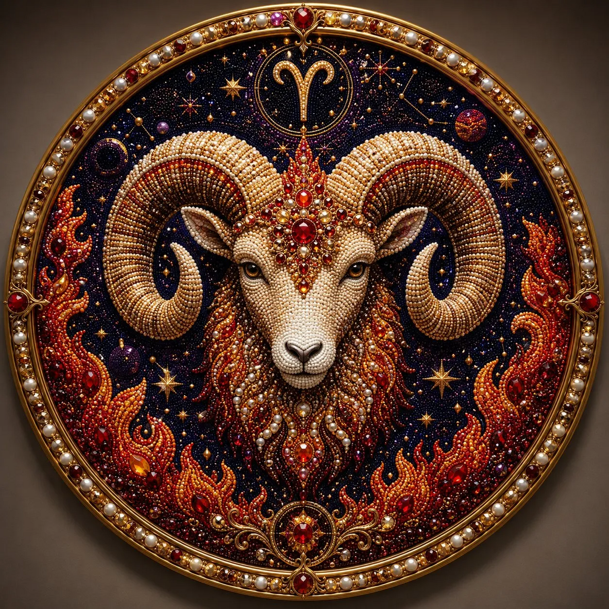 🔥 LAST DAY 49% OFF – ✨ Premium 3D Pearl 12 Zodiac Signs Art Kit | Luxury Flocked Canvas with Scratch-Resistant Non-Fading Pearl Beads DIY Handmade Astrology Decor ♈🌙💎