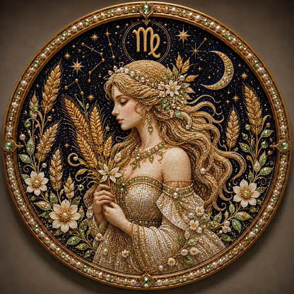 🔥 LAST DAY 49% OFF – ✨ Premium 3D Pearl 12 Zodiac Signs Art Kit | Luxury Flocked Canvas with Scratch-Resistant Non-Fading Pearl Beads DIY Handmade Astrology Decor ♈🌙💎