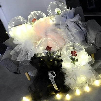 LED Luminous Balloon Rose Bouquet