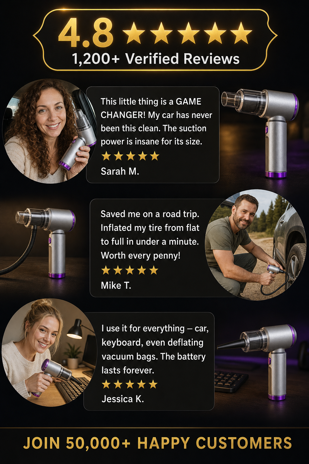🌪️⚡ 32,000 Pa storm-force suction erases all dirt instantly!