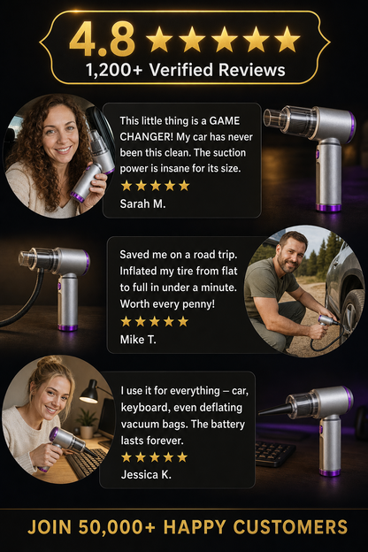 🌪️⚡ 32,000 Pa storm-force suction erases all dirt instantly!