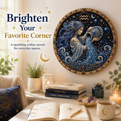 🔥 LAST DAY 49% OFF – ✨ Premium 3D Pearl 12 Zodiac Signs Art Kit | Luxury Flocked Canvas with Scratch-Resistant Non-Fading Pearl Beads DIY Handmade Astrology Decor ♈🌙💎