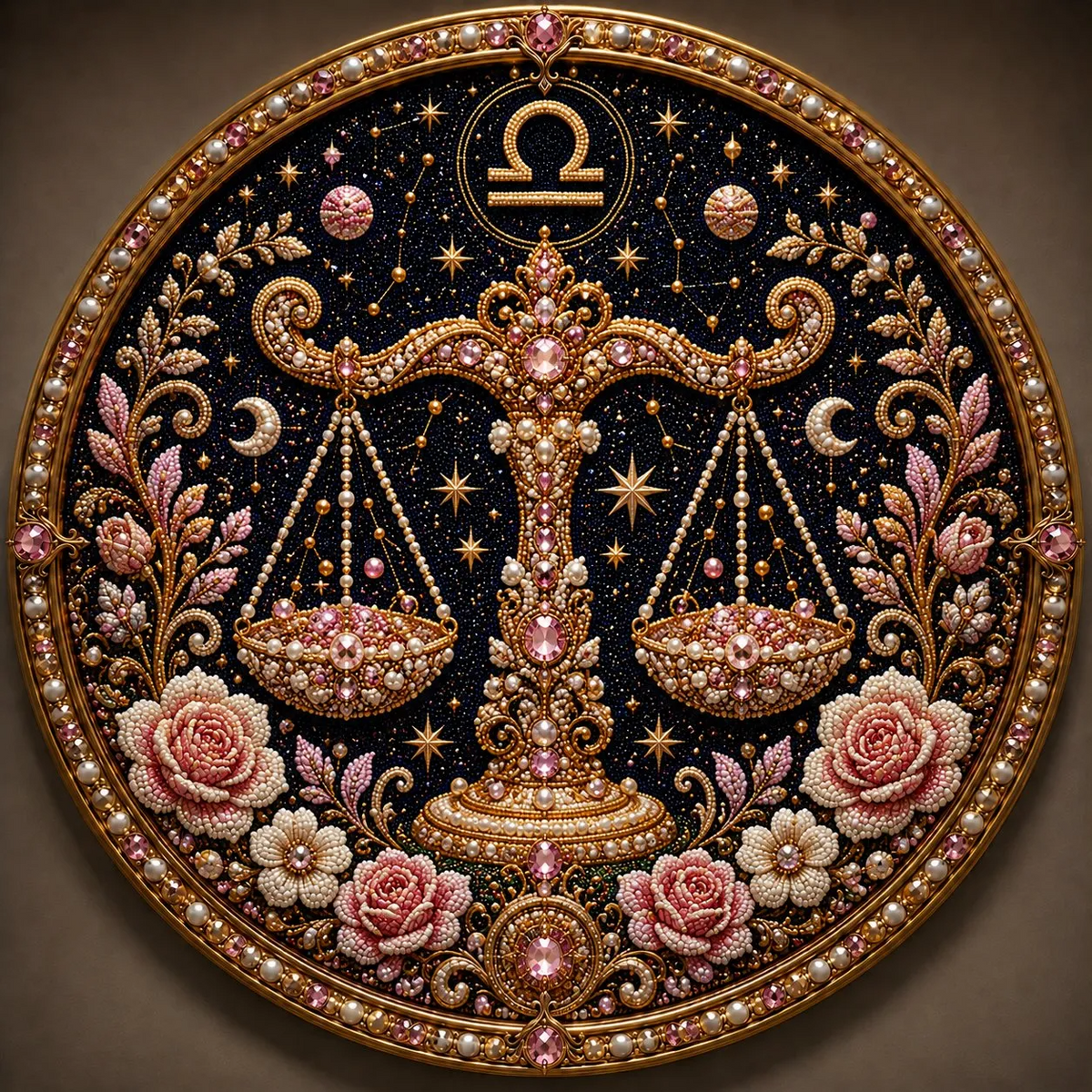 🔥 LAST DAY 49% OFF – ✨ Premium 3D Pearl 12 Zodiac Signs Art Kit | Luxury Flocked Canvas with Scratch-Resistant Non-Fading Pearl Beads DIY Handmade Astrology Decor ♈🌙💎
